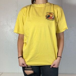 Dole Plantation Hawaii Bright Yellow Short Sleeve Tee Shirt
